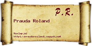 Prauda Roland névjegykártya
