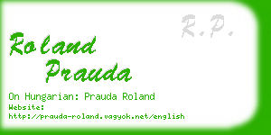 roland prauda business card